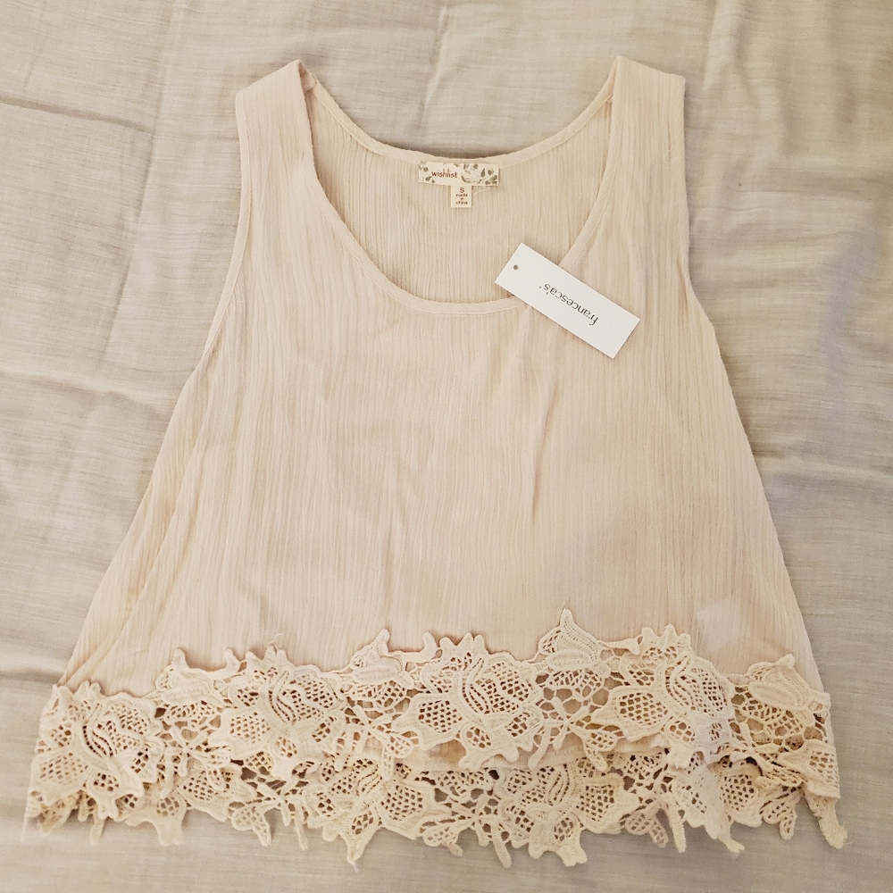 New Francesca's Boho Cropped Tank Top Small